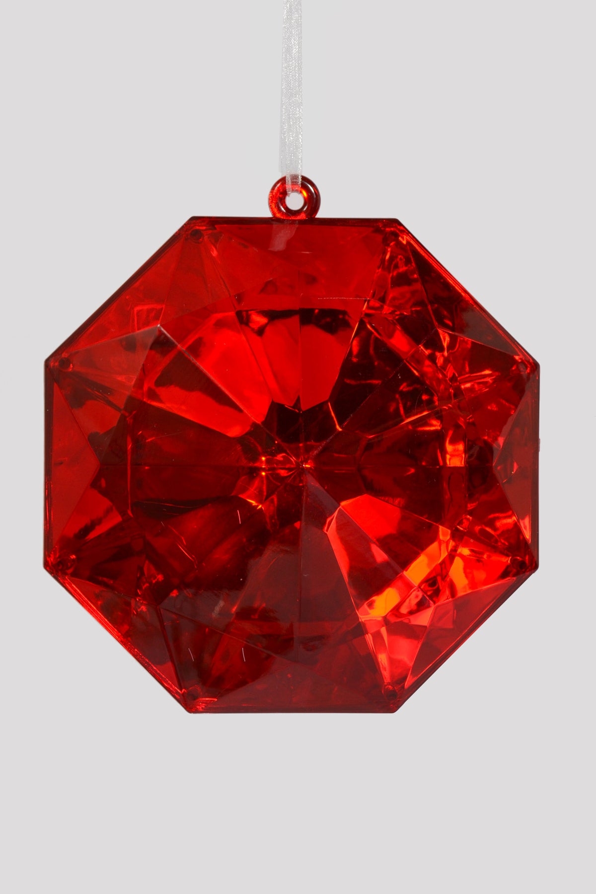 6.5" Jewel Ornament Red
