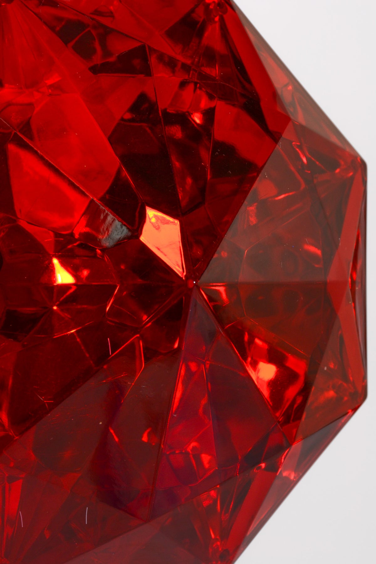 6.5" Jewel Ornament Red