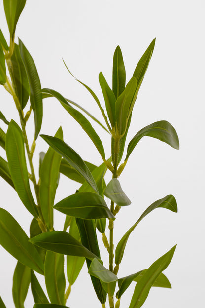 37.5" Artificial Oleander Leaf Spray Green