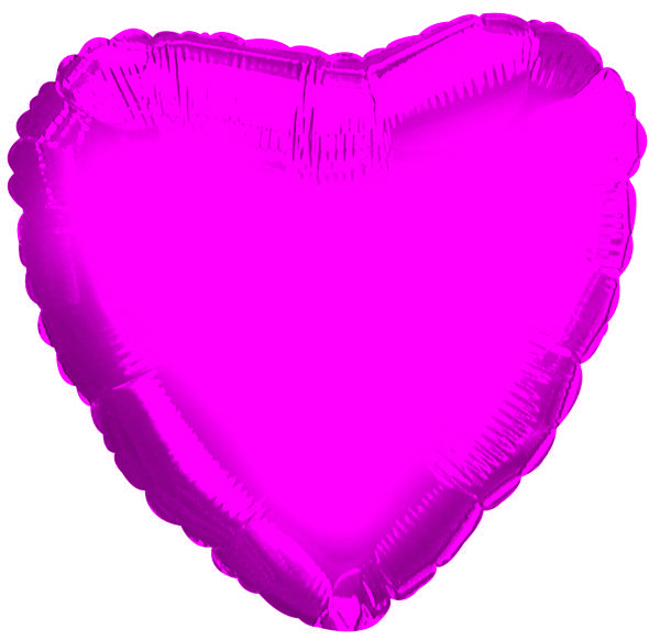 4.5" Heart Foil Balloon Hot Pink Pkg/25