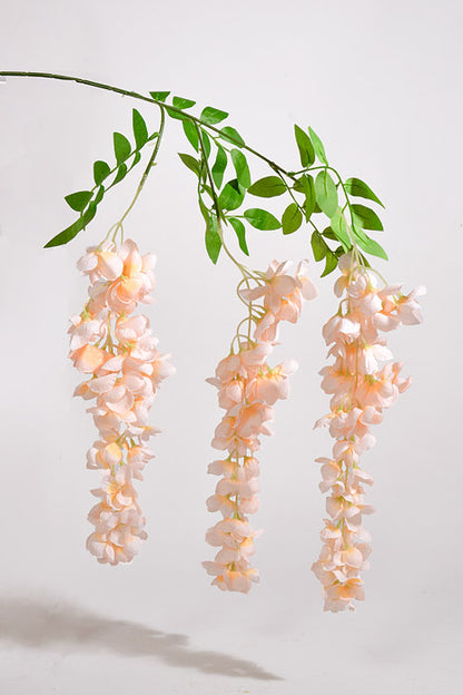 40" Silk Wisteria Hanging Spray Peach Pkg/12