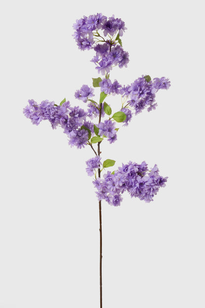40" Silk Cherry Blossom Spray lavender