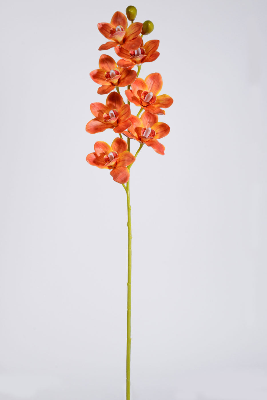 36" Silk Cymbidium Orchid Spray Orange