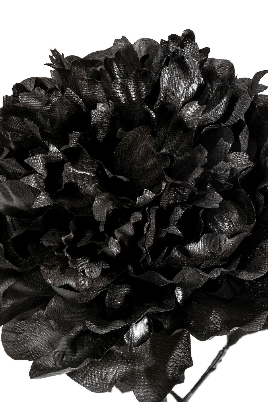 33" Silk Peony Spray Black