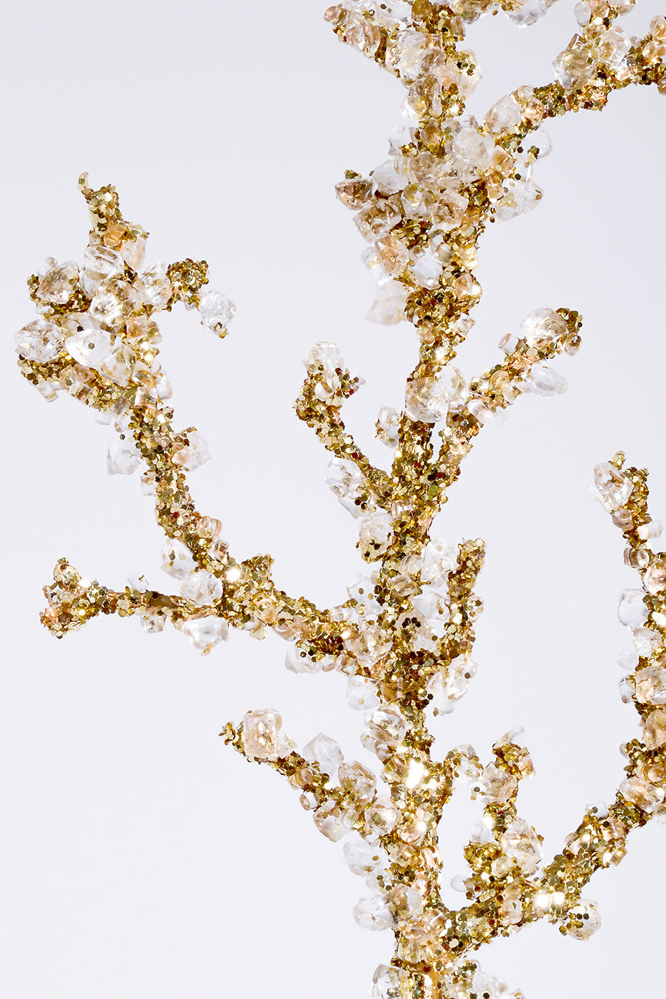 33" Iced/Glitter Plastic Twig Spray Gold