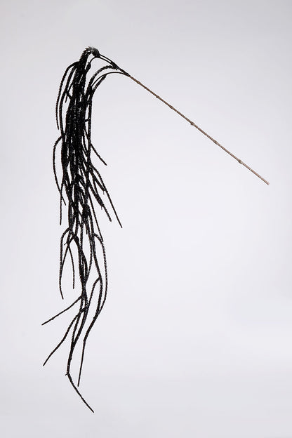 61" Glittered Amaranthus Hanging Spray Black