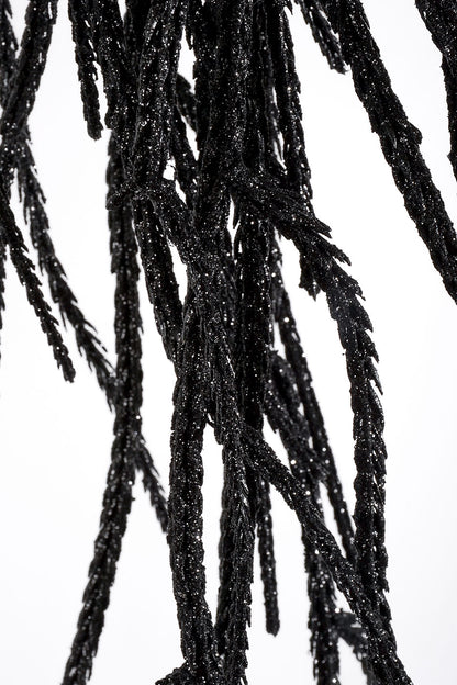 61" Glittered Amaranthus Hanging Spray Black