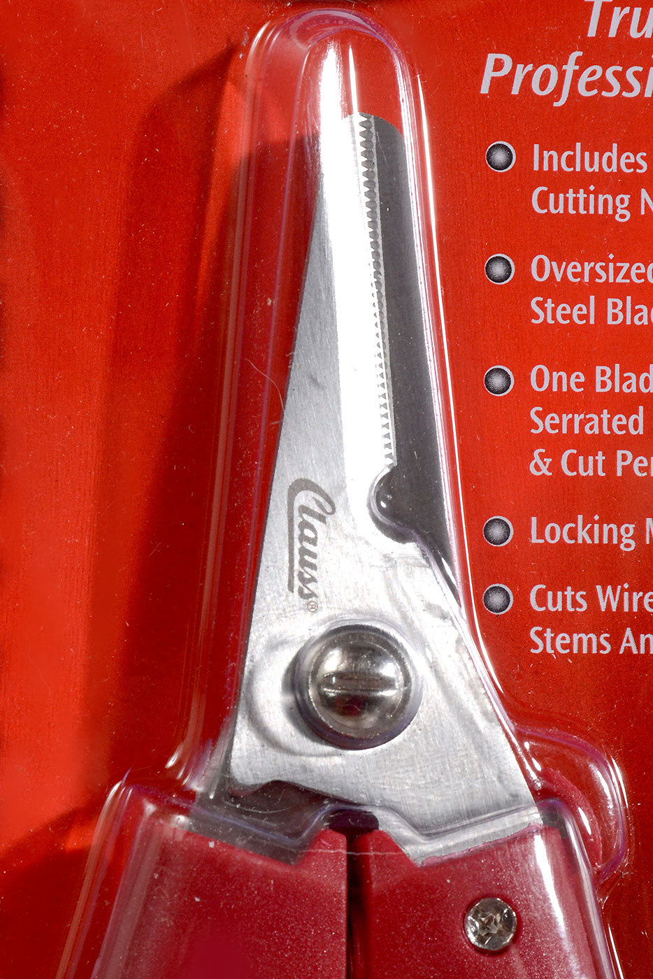 7.5" Clauss Stainless Steel Floral Snip Red