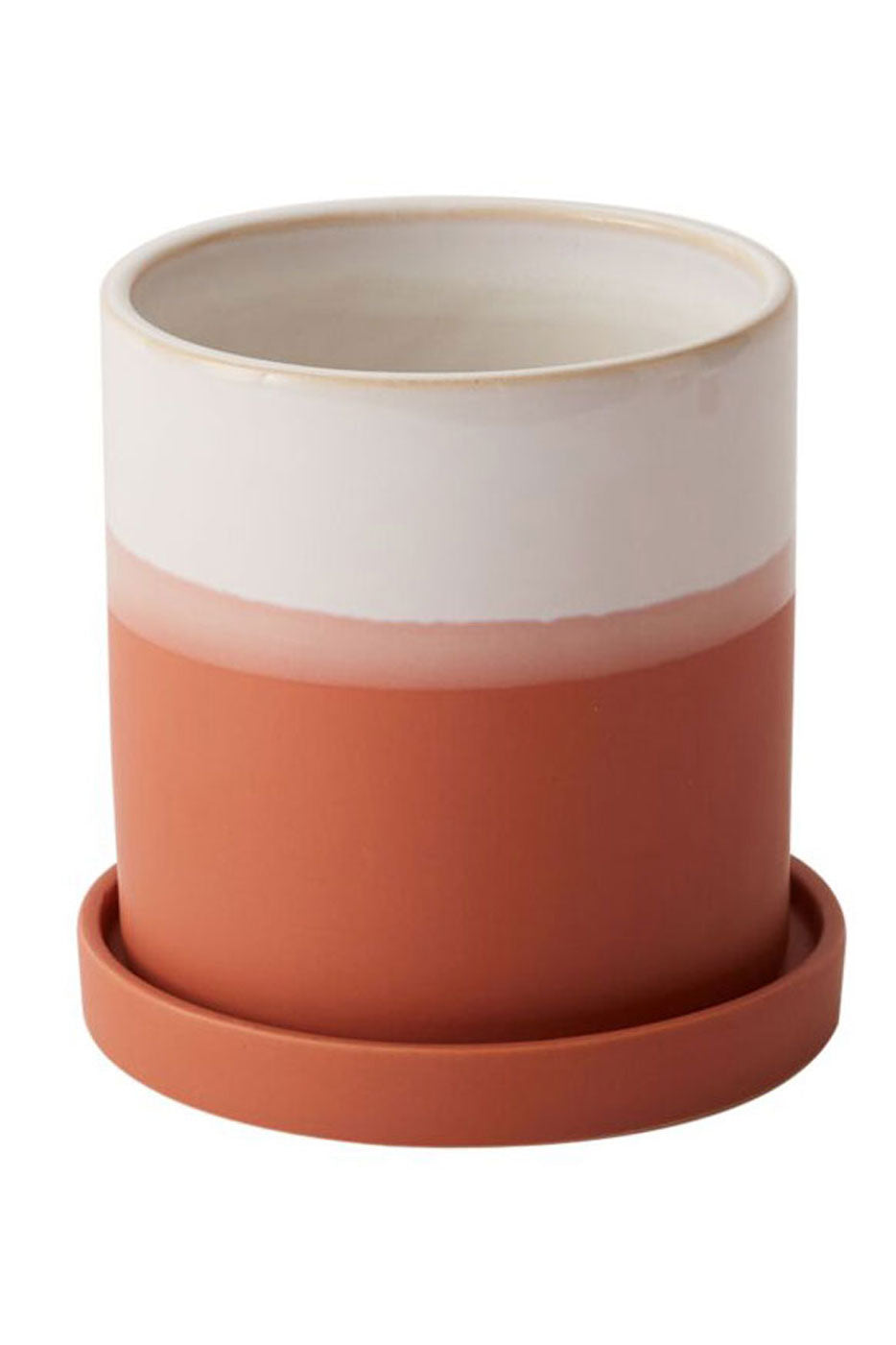 4.75" X 4.5" Hadley Pot With Saucer