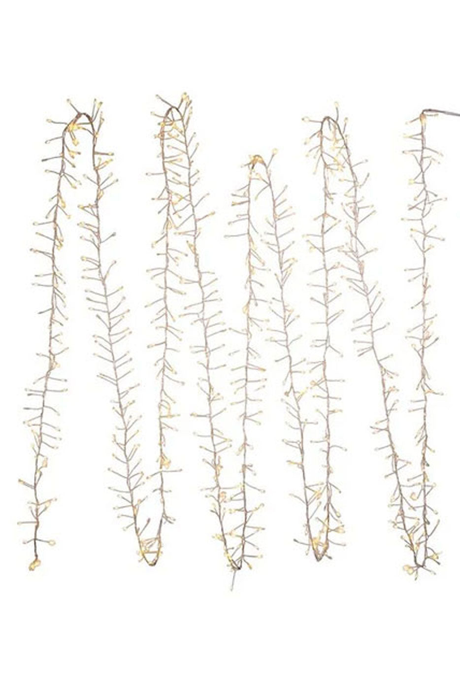 24Ft 720L Twiled Led Cluster Garland Warm White