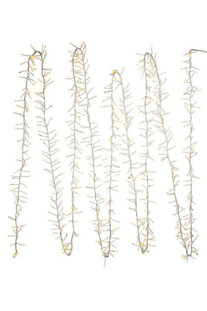 24Ft 720L Twiled Led Cluster Garland Warm White