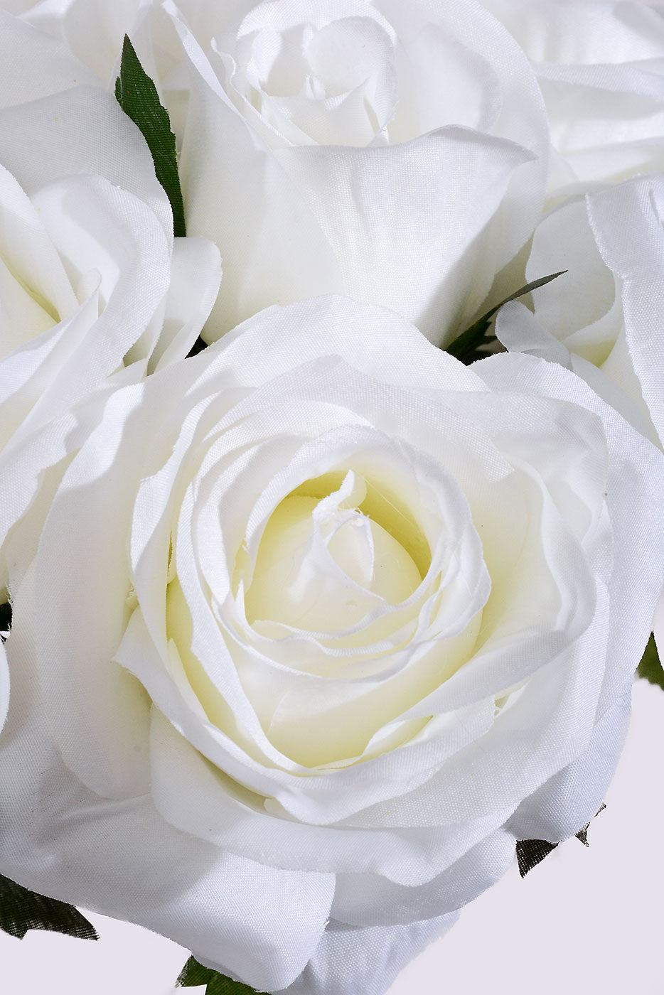 12" Silk Rose Bundle Cream