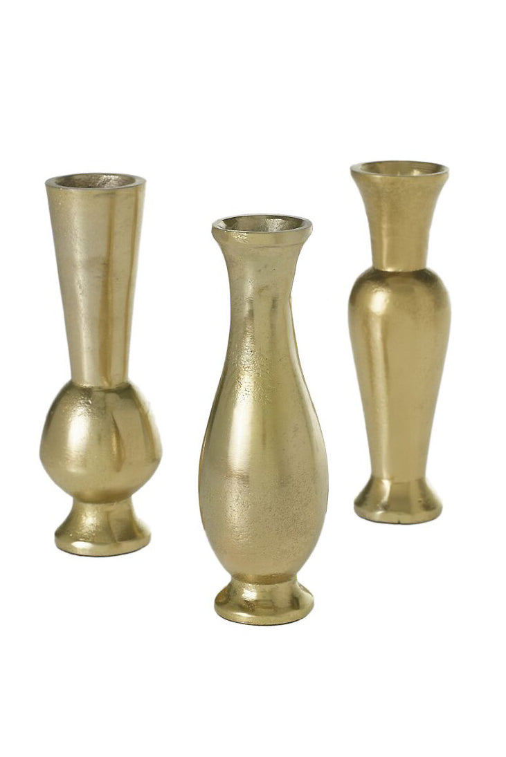 6" Henna Budvase Set/3 Gold