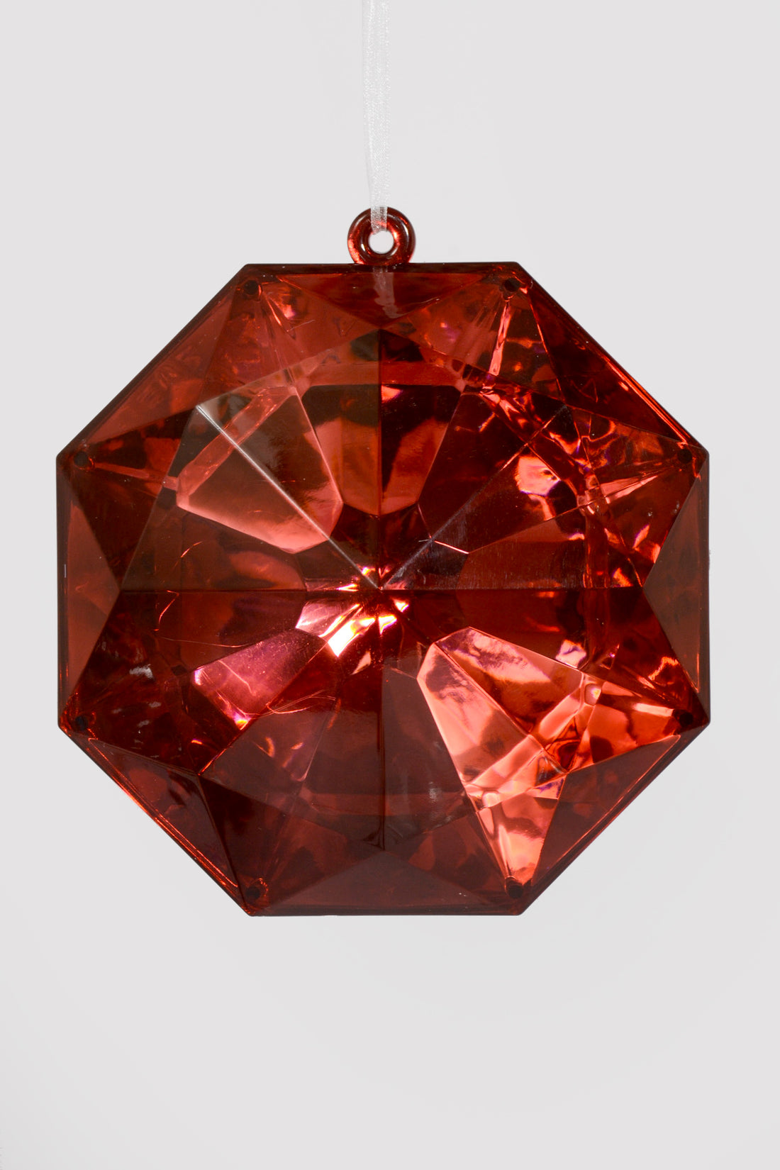 6.5" Jewel Ornament Burgundy