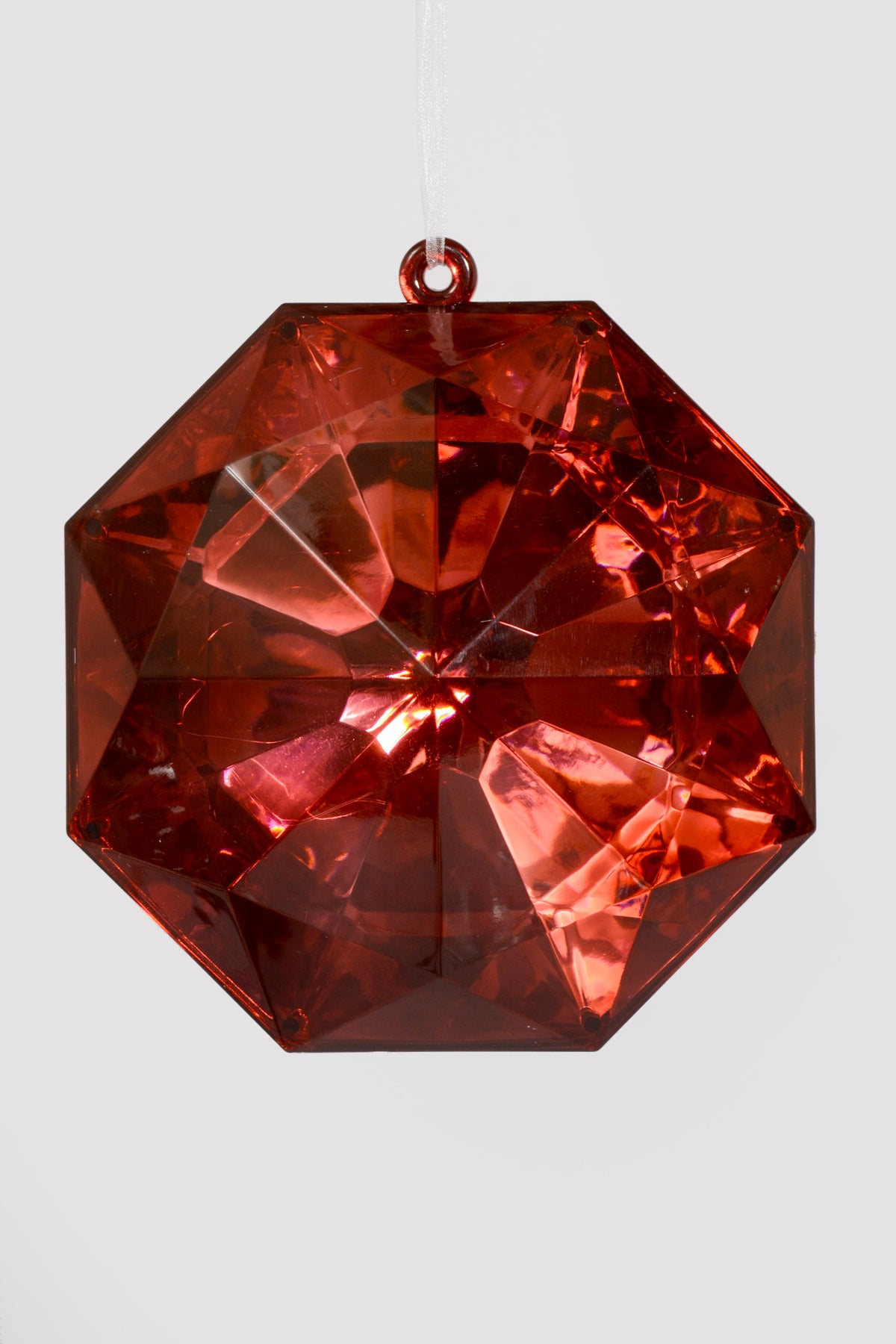 6.5" Jewel Ornament Burgundy