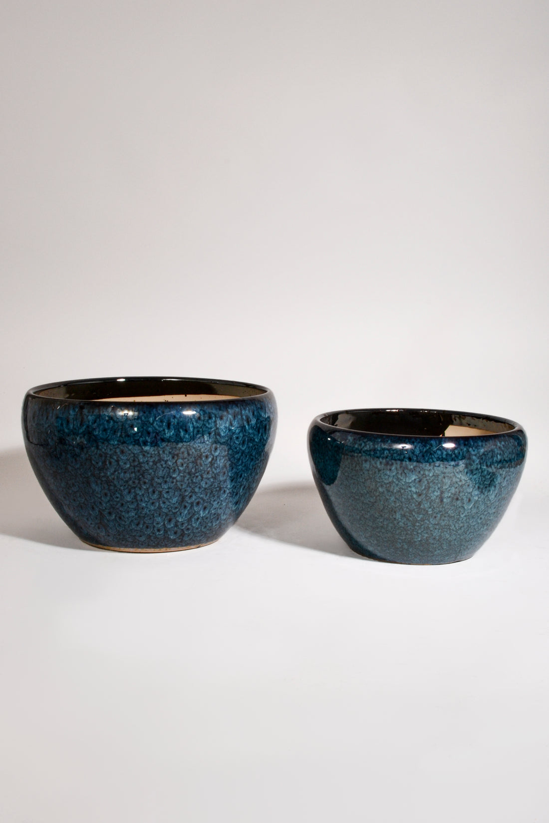 10"/12" Open Round Pot Blue Set/2