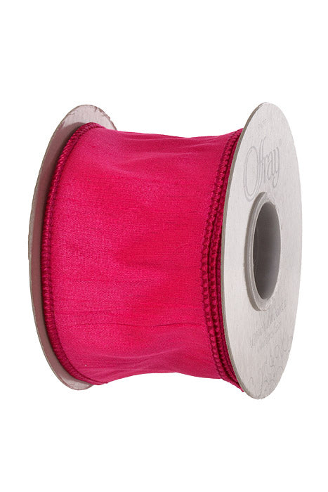 2-1/2" x 10Yds Anisha Wired Ribbon Shock Pink