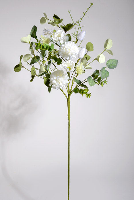 29" Silk Ball Mum Poppy Spray Cream