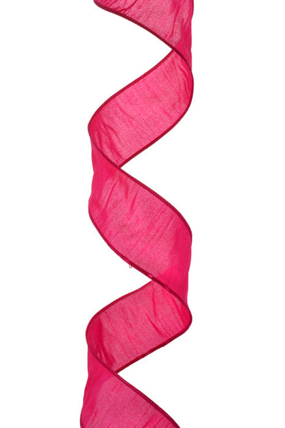 2-1/2" x 10Yds Anisha Wired Ribbon Shock Pink
