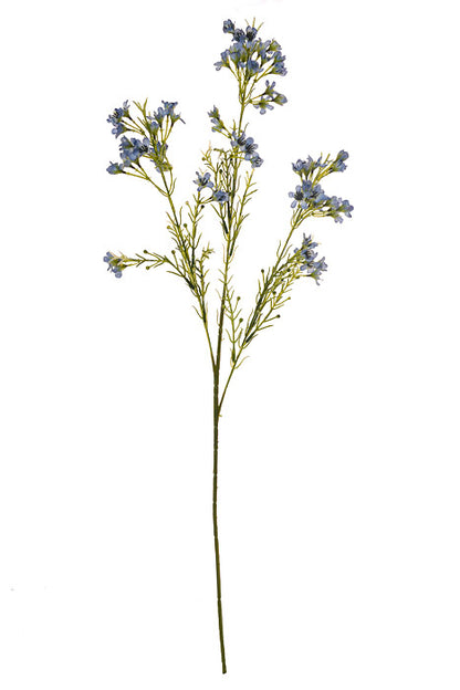 27&quot; Silk Waxflower Spray Blue
