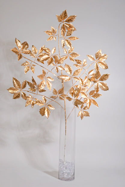39.5" Metallic Maple Leaf Spray Gold