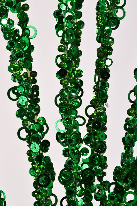 21" Sequin Rain Spray Green