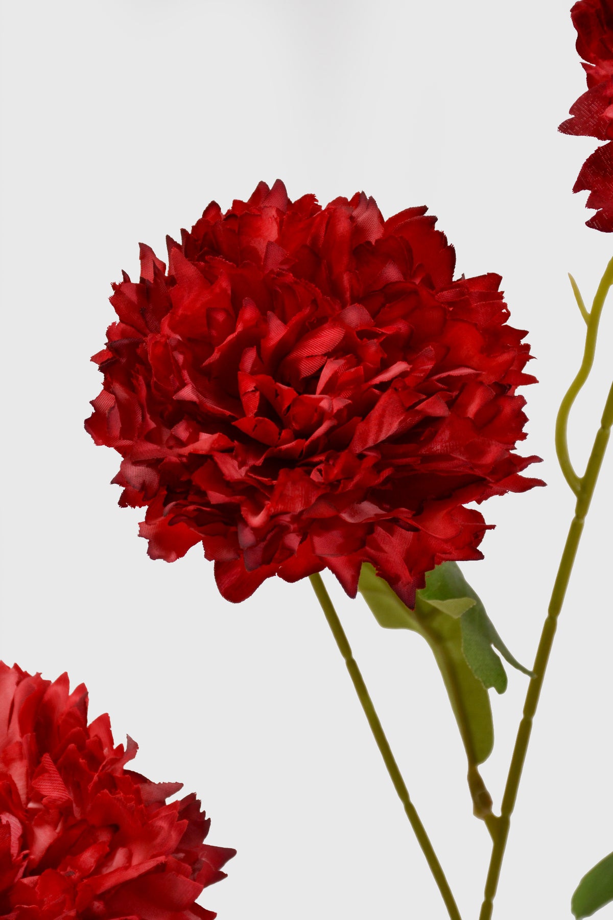 33" Silk Peony Spray Dark Red