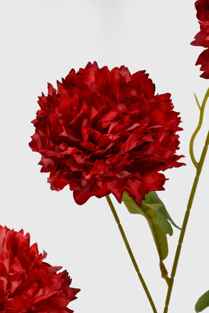 33" Silk Peony Spray Dark Red