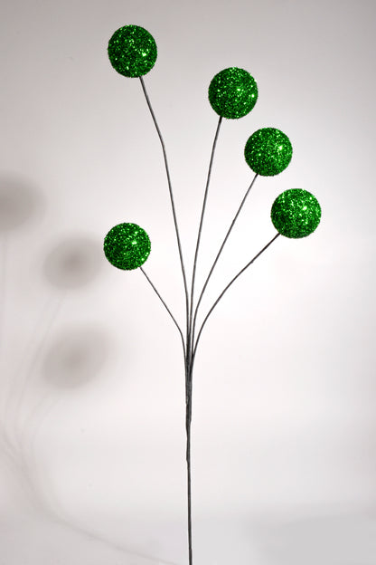 34.5" Glitter Ball Spray Green
