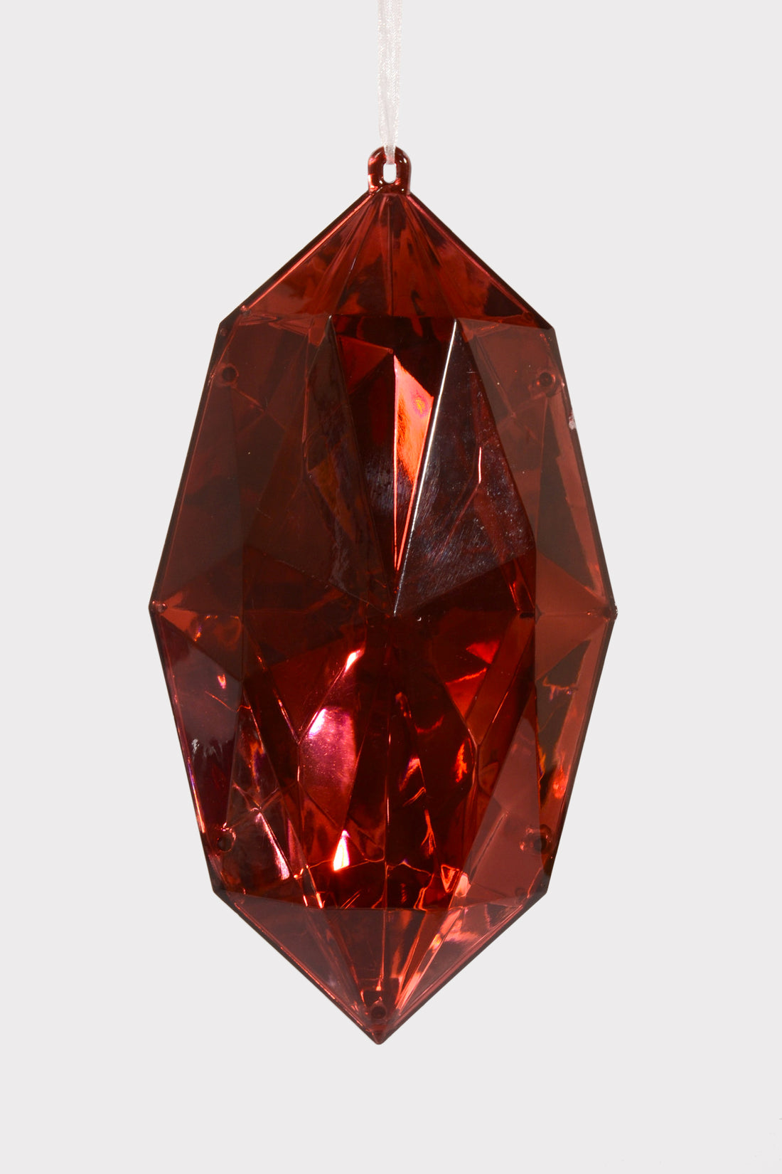 10" Jewel Ornament Burgundy