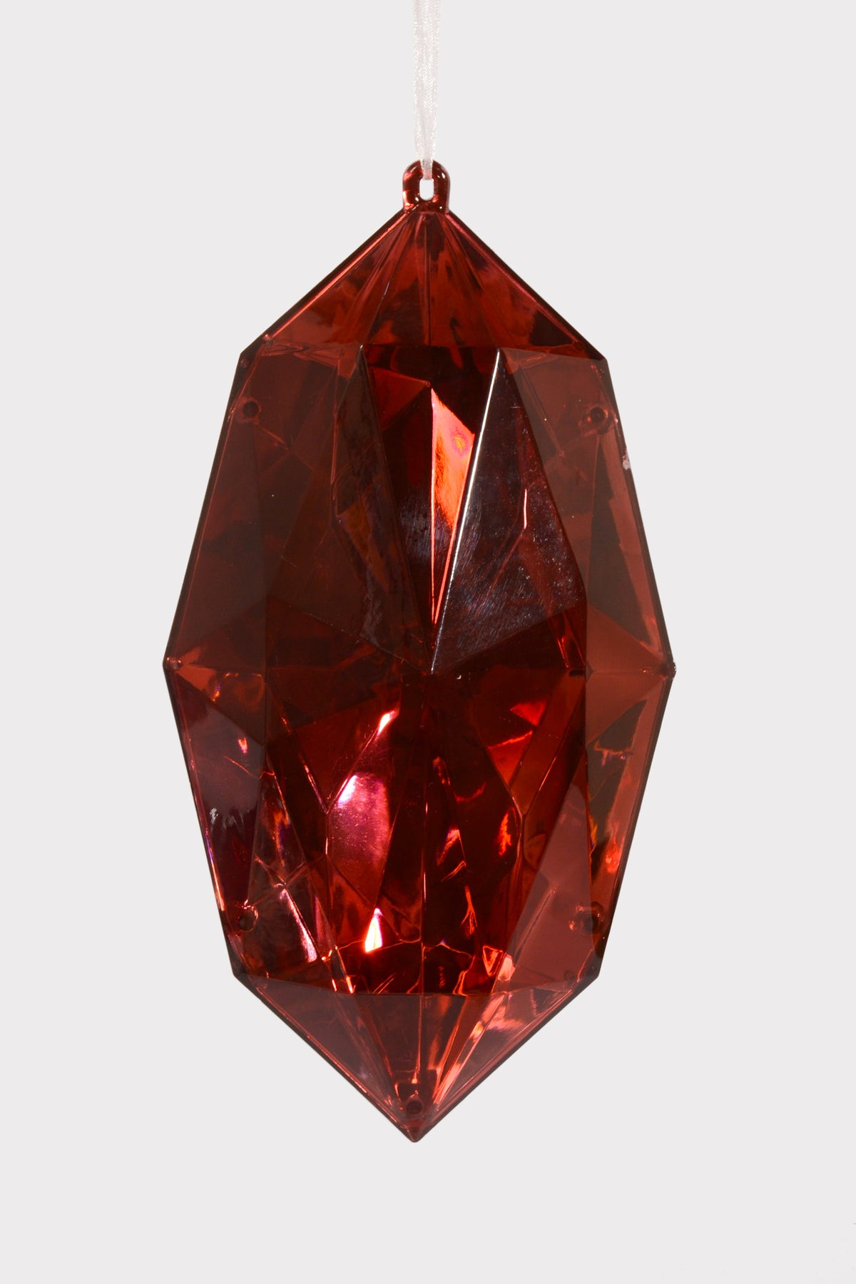 10" Jewel Ornament Burgundy