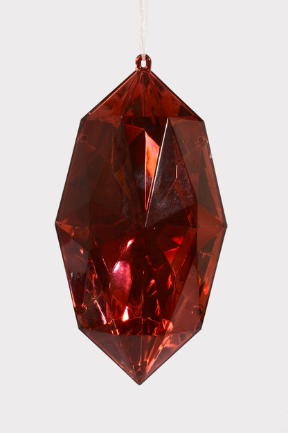 10" Jewel Ornament Burgundy