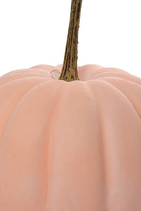 7.5" Latex Harvest Pumpkin w/ Vine Light Pink