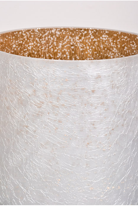 6" X 6" Glass Vase Silver/Gold