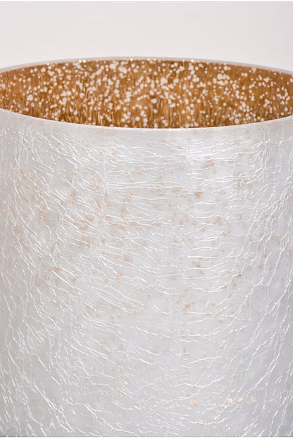 6" X 6" Glass Vase Silver/Gold