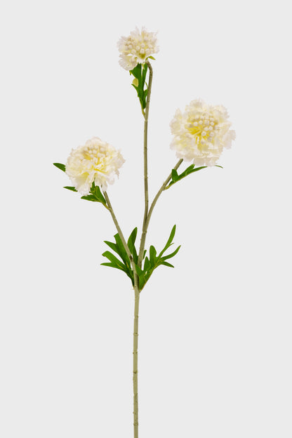 22" Silk Scabiosa Spray White