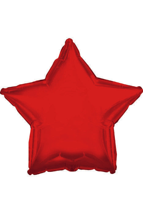 18" Foil Star Balloon Red Pkg/10