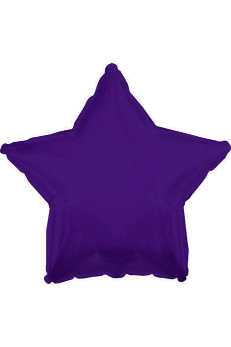 18" Foil Star Balloon Grape Pkg/10