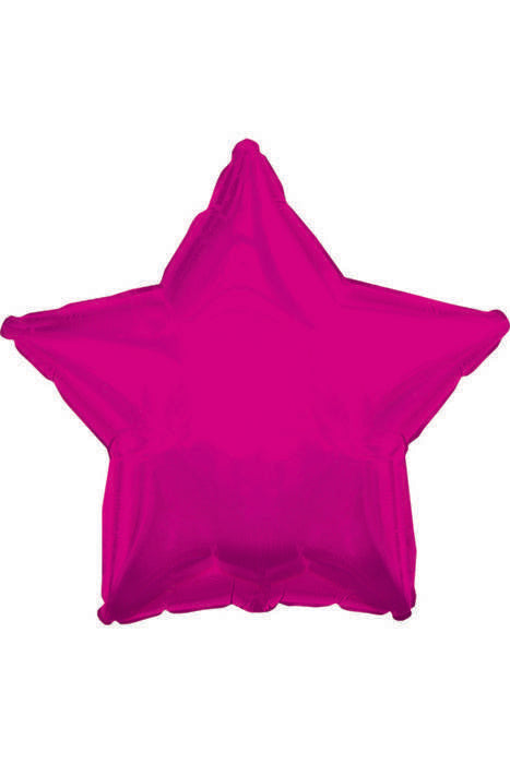 18" Foil Star Balloon Hot Pink Pkg/10