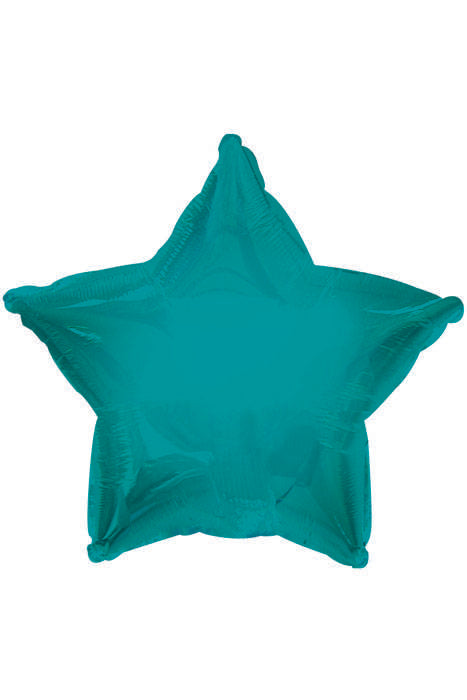 18" Foil Star Balloon Teal Pkg/10
