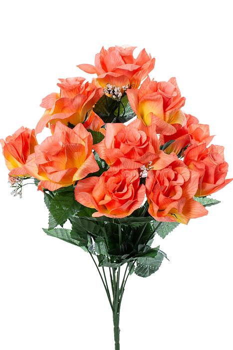 19" Vein Rose Bush Peach