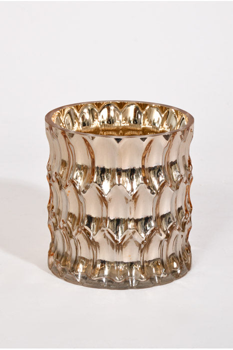4&quot; X 4&quot; Glass Vase Gold