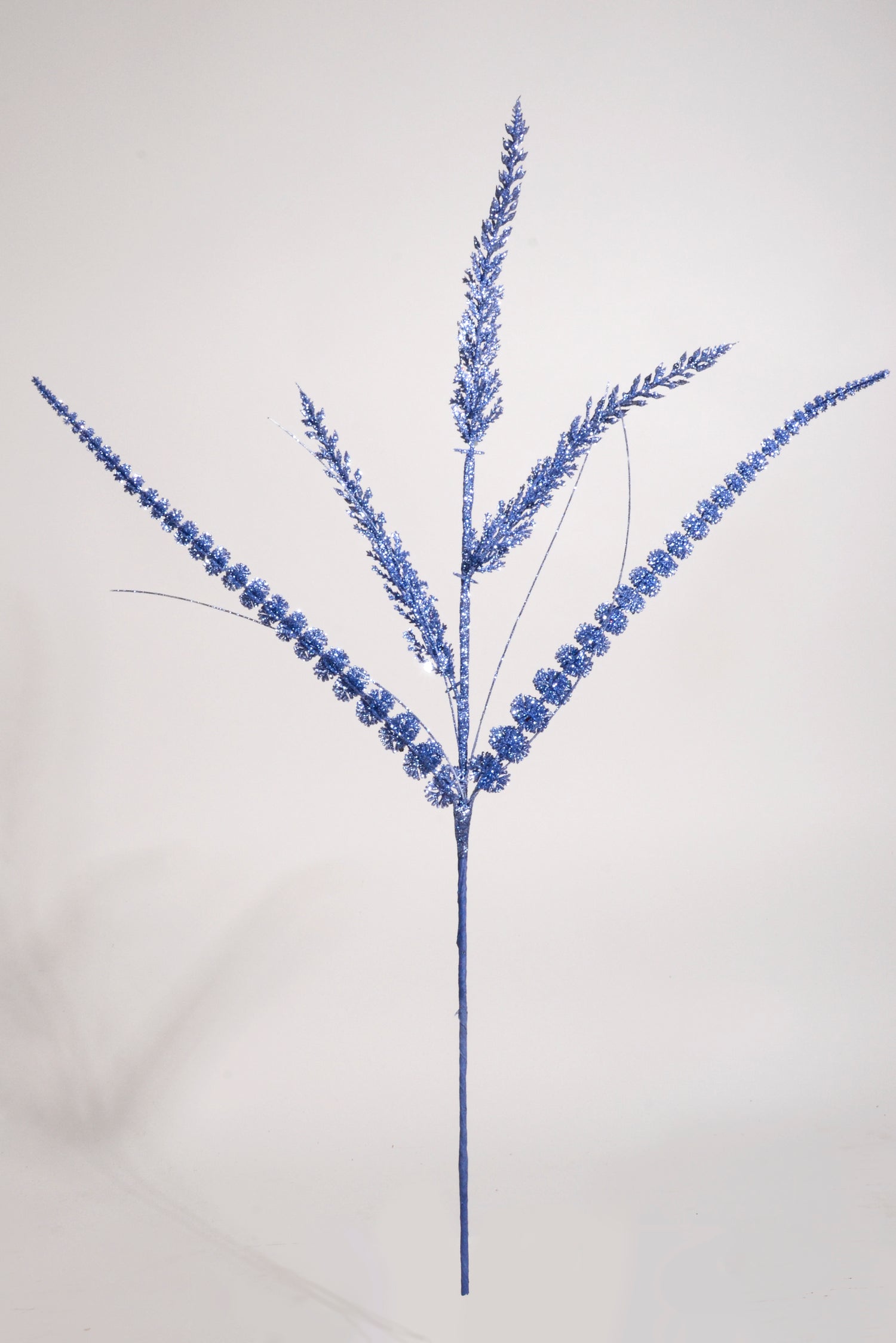 26" Glitter/Mica Triple Spike Grass Spray Royal Blue