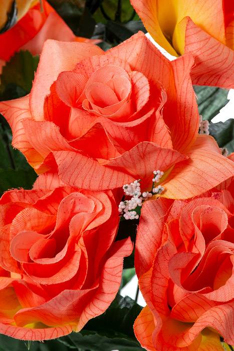 19" Vein Rose Bush Peach