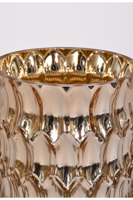 4&quot; X 4&quot; Glass Vase Gold