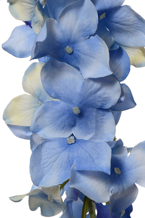 33" Hydrangea Garland Light Blue