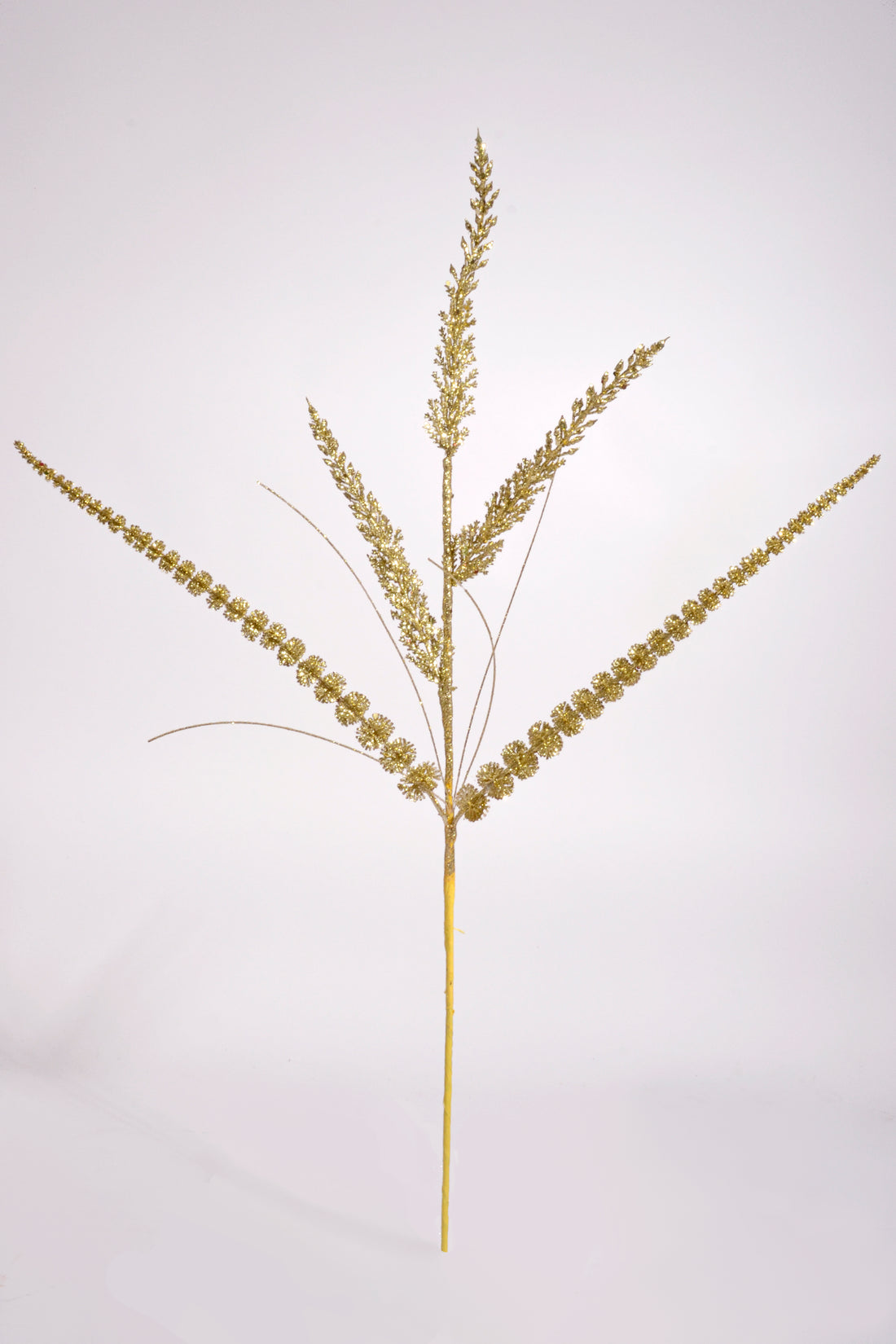 26" Glitter/Mica Triple Spike Grass Spray Gold