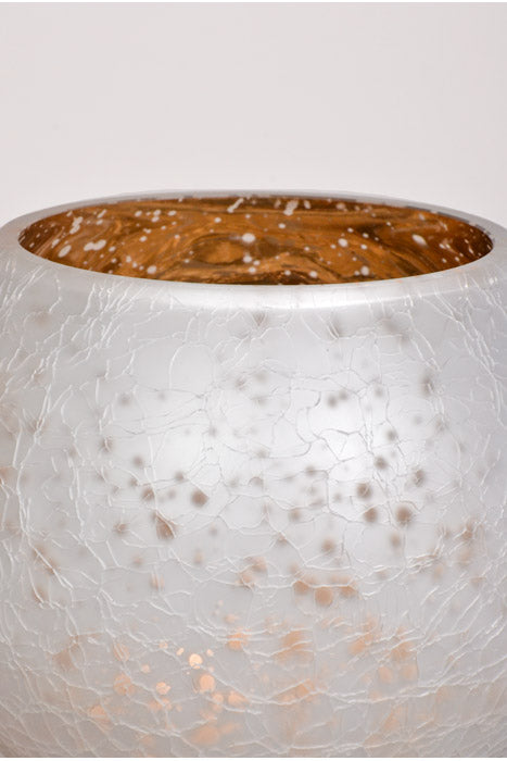 6&quot; X 4.75&quot; Glass Vase Silver/Gold