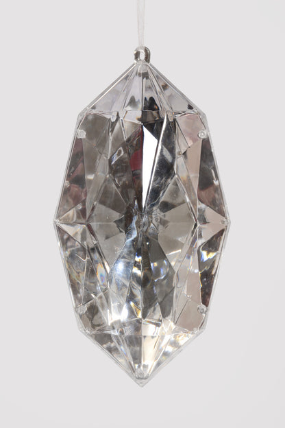 10" Jewel Ornament Silver