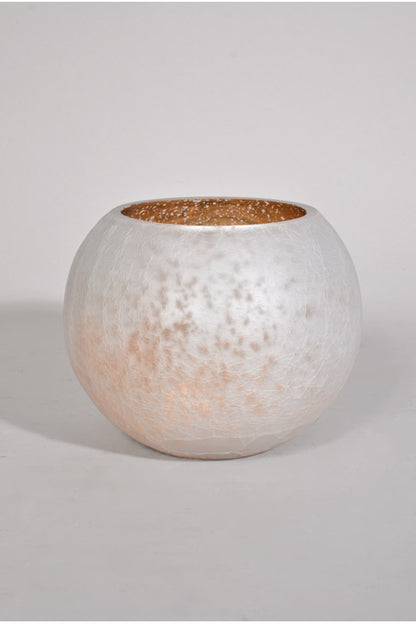 8&quot; X 6.5&quot; Glass Vase Silver/Gold